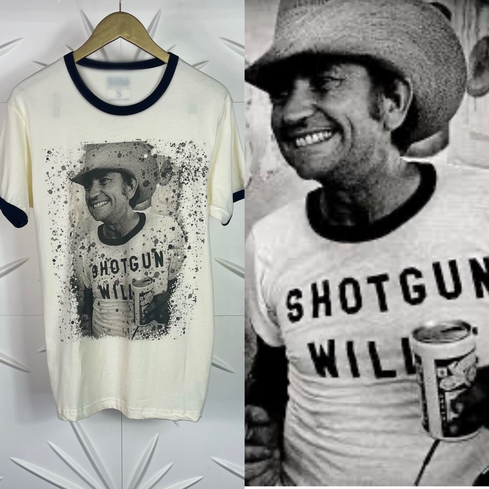 WILLIE NELSON Aka (Shot Gun Willie) Ringer Tee - Picture 9 of 12